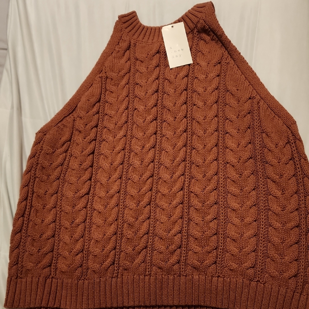 a new day Cable Knit Sweater - Rust